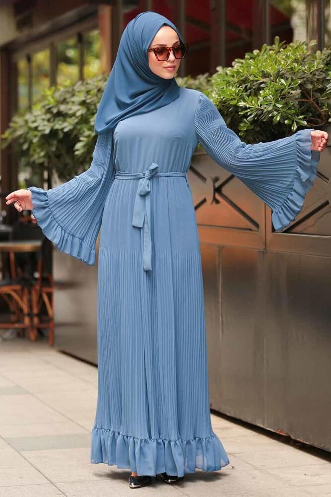 Indigo Blue - Nayla Collection - Robe Hijab - 1310IM - 1