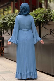 Indigo Blue - Nayla Collection - Robe Hijab - 1310IM - Thumbnail
