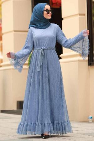 Indigo Blue - Nayla Collection - Robe Hijab - 1340IM - 1