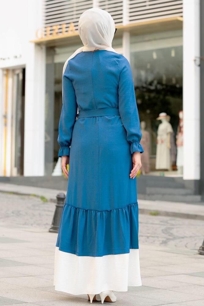 Indigo Blue - Nayla Collection - Robe Hijab - 3129IM - 1
