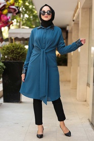 Indigo Blue - Nayla Collection - Tunique Hijab - 4057IM - Thumbnail