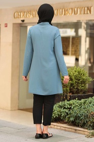 Indigo Blue - Nayla Collection - Tunique Hijab - 41081IM - Thumbnail