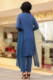 Indigo Blue- Neva Style - Combination Hijab- 5522IM - Thumbnail