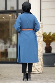 Indigo Blue - Neva Style - Manteau Hijab - 5482IM - Thumbnail