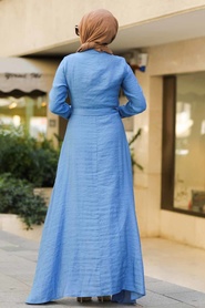 Indigo Blue - Neva Style - Robe Hijab - 39710IM - Thumbnail
