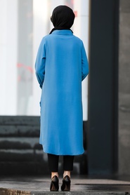 İndigo Blue-Neva Style-Tunique Hijab-10047IM - Thumbnail