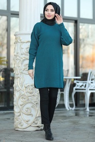 Indigo Blue - Neva Style - Tunique Hijab - 20290IM - Thumbnail