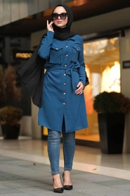 Indigo Blue - Neva Style - Tunique Hijab - 40402IM - Thumbnail