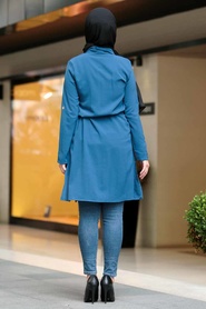 Indigo Blue - Neva Style - Tunique Hijab - 40402IM - Thumbnail