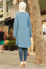 Indigo Blue - Neva Style - Tunique Hijab - 4095IM - Thumbnail