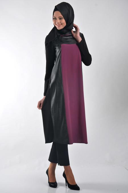 İpekdal - Plum Color Hijab Tunic 848MU - 2