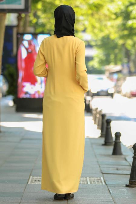 Jaune- Puane - Abaya Turque 2676SR - 2