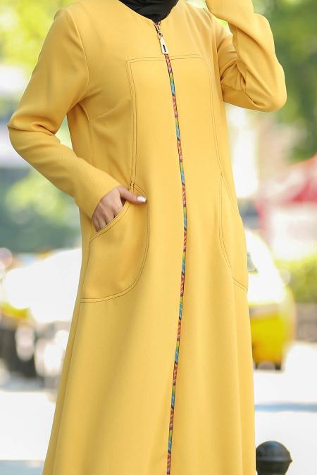 Jaune- Puane - Abaya Turque 2676SR - 3