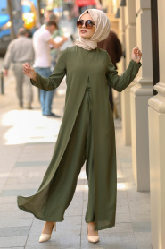 Kaki - Nayla Collection - Combinaison Hijab 5017HK - Thumbnail