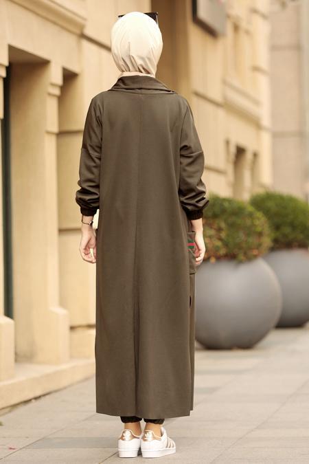Kaki - Nayla Collection - Combination Hijab 7003HK - 2