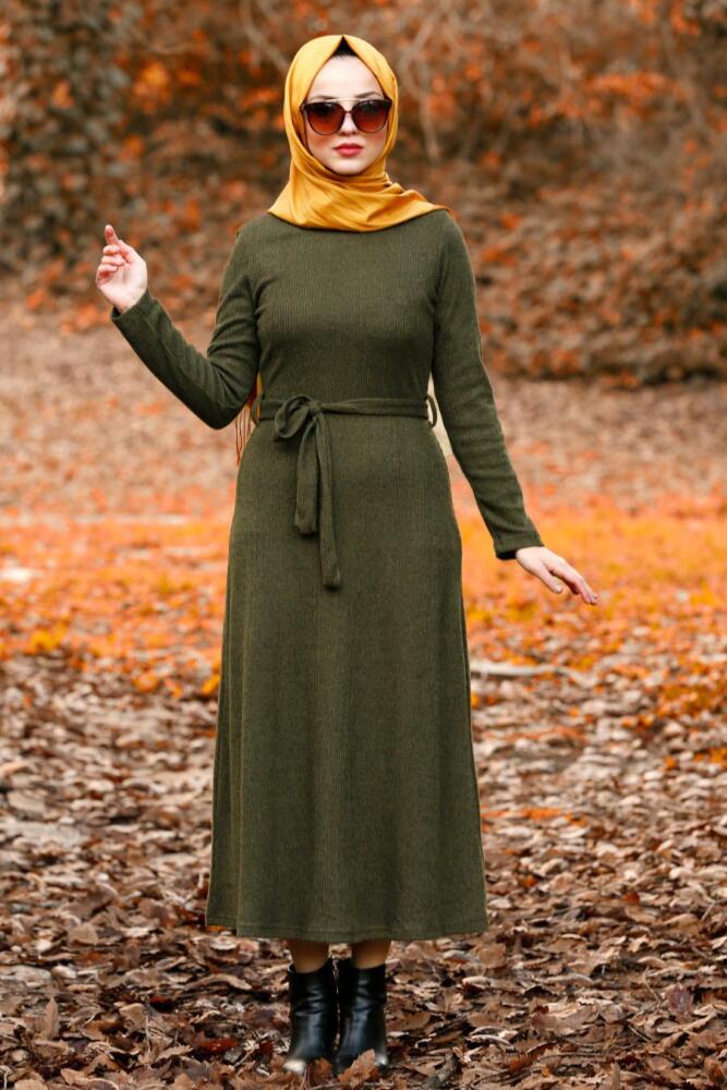 Kaki - Nayla Collection - Robe Hijab 1602HK - 2