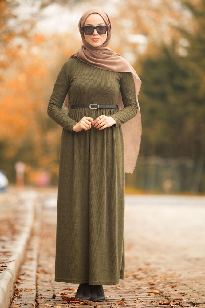 Kaki - Nayla Collection - Robe Hijab 1603HK - 2