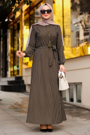 Kaki - Nayla Collection - Robe Hijab 2396HK - Thumbnail
