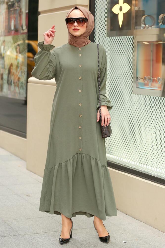 Kaki - Nayla Collection - Robe Hijab 31201HK - 1
