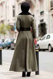 Kaki - Nayla Collection - Robe Hijab 42450HK - Thumbnail