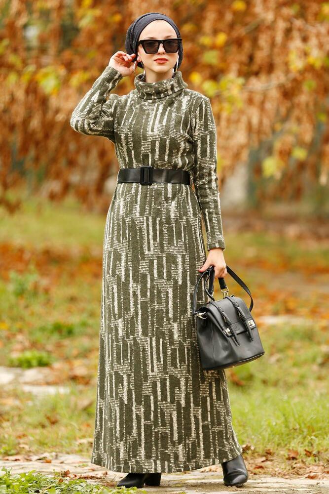 Kaki - Nayla Collection - Robe Hijab 4248HK - 1