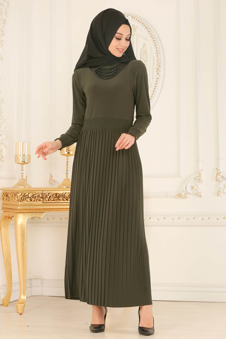 Kaki - Nayla Collection - Robe Hijab 5240HK