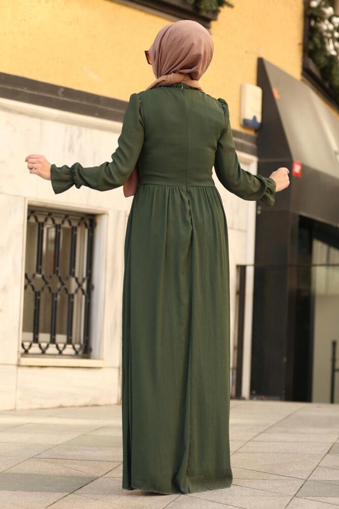 Kaki - Nayla Collection - Robe Hijab 6125HK - 2