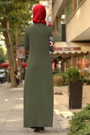 Kaki - Nayla Collection - Robe Hijab 77950HK - 2