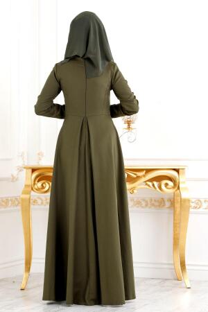Kaki - Nayla Collection - Robe Hijab 8040HK - 2