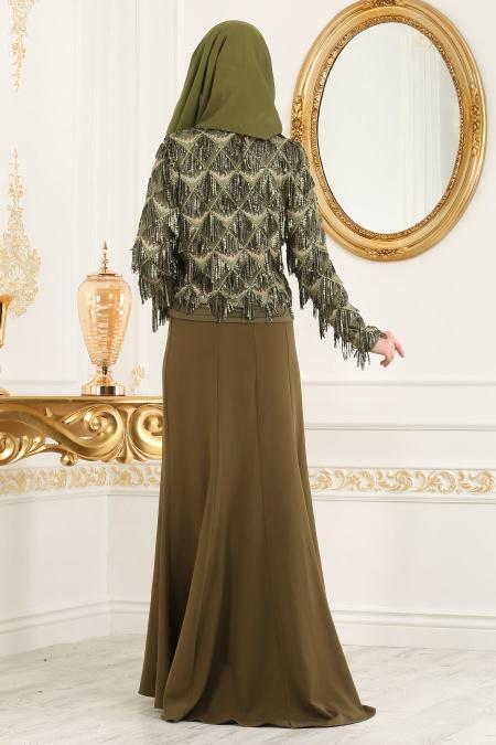 Kaki - Nayla Collection - Robes de Soirée 100344HK - 2