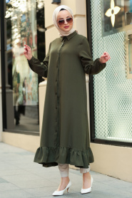 Kaki - Nayla Collection - Tunique Hijab 2174HK - Thumbnail