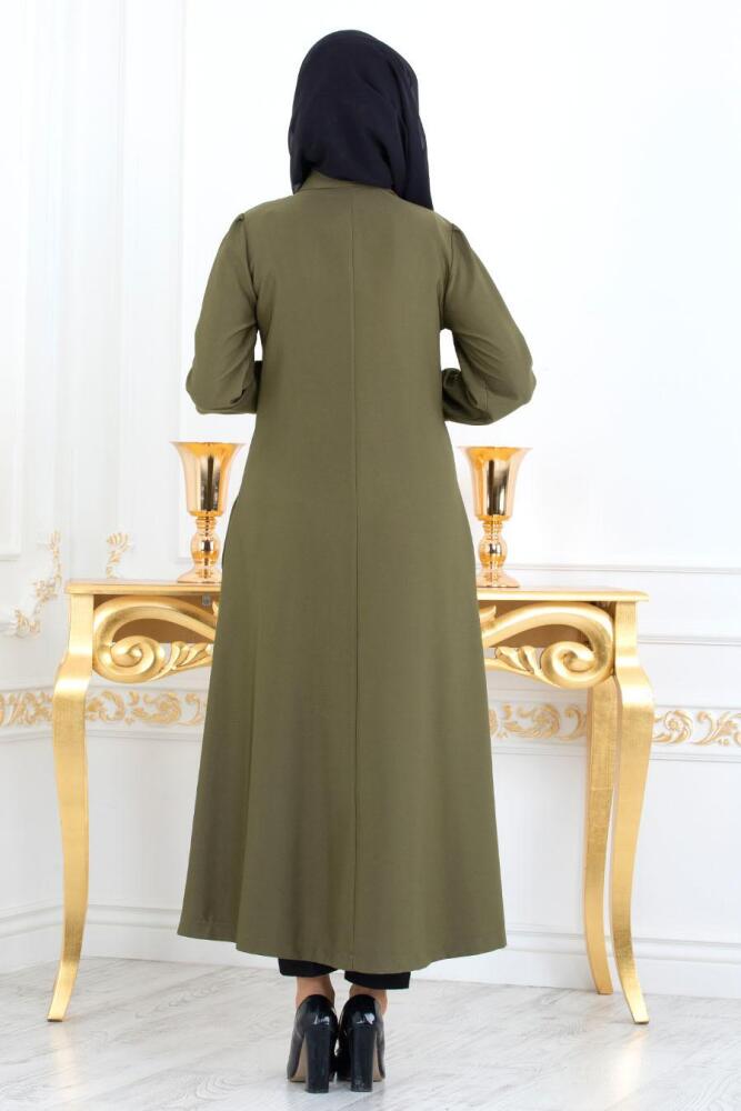 Kaki - Nayla Collection - Tunique Hijab 51181HK - 3