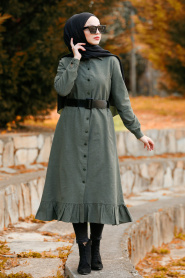 Kaki - Nayla Collection - Tunique Hijab 5410HK - Thumbnail