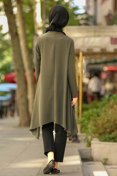 Kaki- Nayla Collection - Tunique Hijab 76730HK - 2