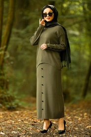 Kaki - Neva Style - Combination Hijab - 20422HK - Thumbnail