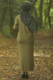 Kaki - Neva Style - Combination Hijab - 20422HK - Thumbnail