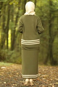 Kaki - Neva Style - Combination Hijab - 20502HK - Thumbnail