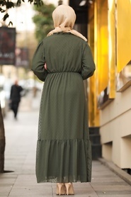 Kaki-Neva Style-Hijab Robe-10077HK - Thumbnail