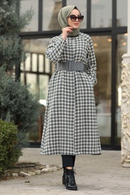 Kaki - Neva Style - Manteau Hijab - 5517HK - Thumbnail