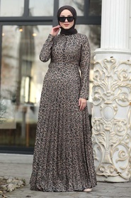 Kaki - Neva Style - Robe Hijab - 15440HK - Thumbnail