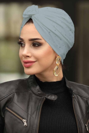 Kar Yağdı Gri Bone Şal 7527GR - NEVA STYLE SALLAR