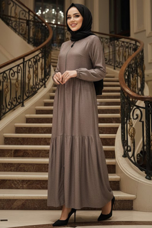 Kat Piliseli Bisküvi Tesettür Ferace 45310BS - N.S NEVA STYLE