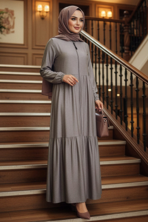 Kat Piliseli Vizon Tesettür Ferace 45310V - N.S NEVA STYLE