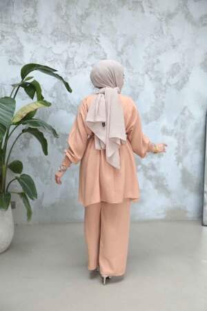 Kemerli Bisküvi Tesettür İkili Takım 44691BS - 3