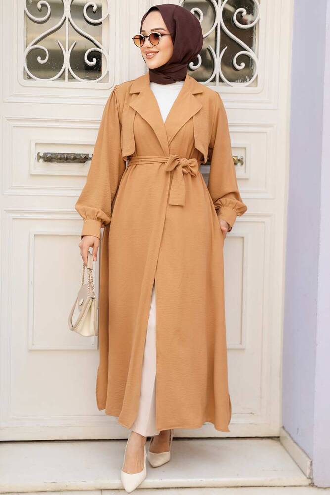 Kemerli Bisküvi Tesettür Kap 6822BS - NEVA STYLE