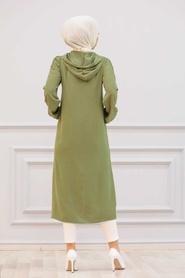 Khaki Hijab Coat 15630HK - Thumbnail