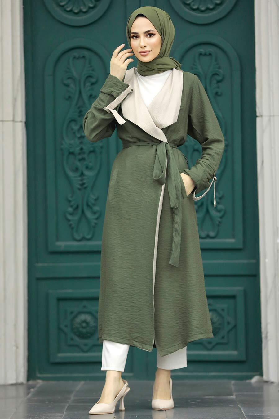 Khaki Hijab Coat 41080HK