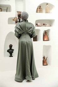 Neva Style - Luxorious Khaki Modest Islamic Clothing Prom Dress 22451HK - Thumbnail