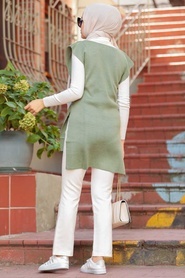 Khaki Hijab Knitwear Sweater 46500HK - Thumbnail