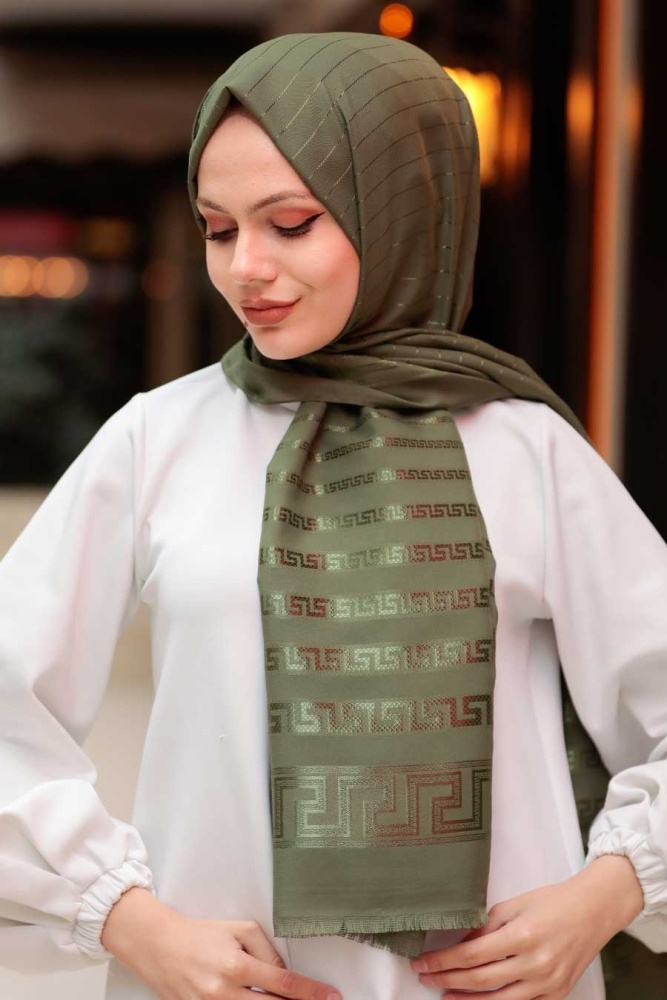 Khaki Hijab Shawl 45912HK - 1